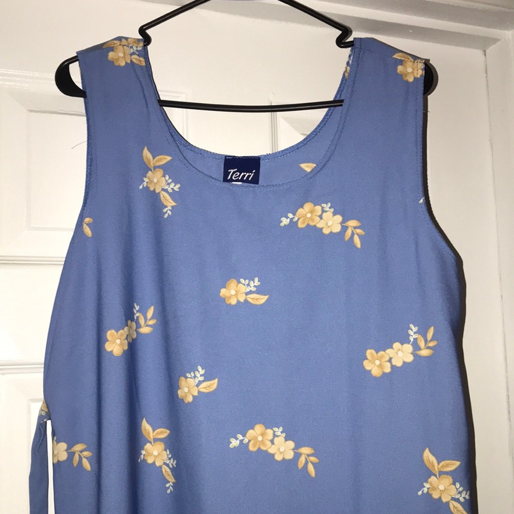 Blue dress with flowers